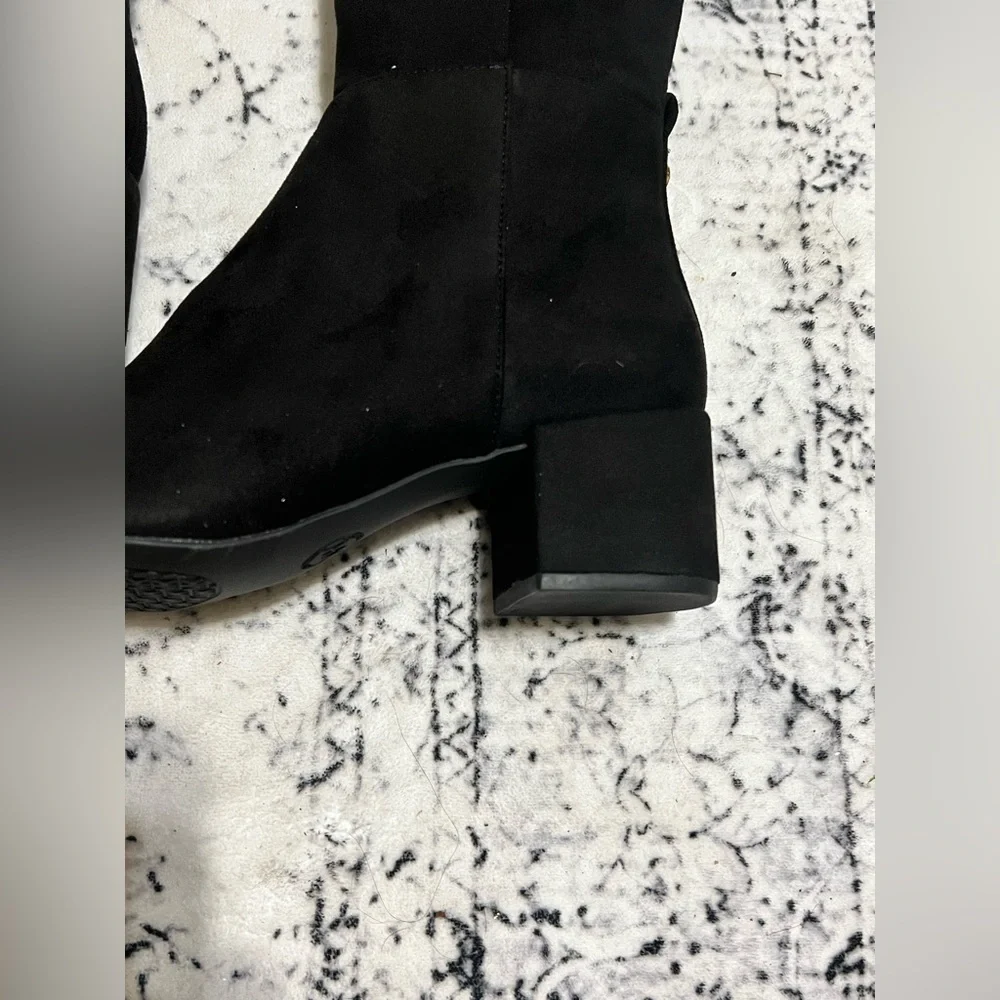 NEW Michael Kors Braden Women's Suede Zip Up Knee high boots - Black Size 9